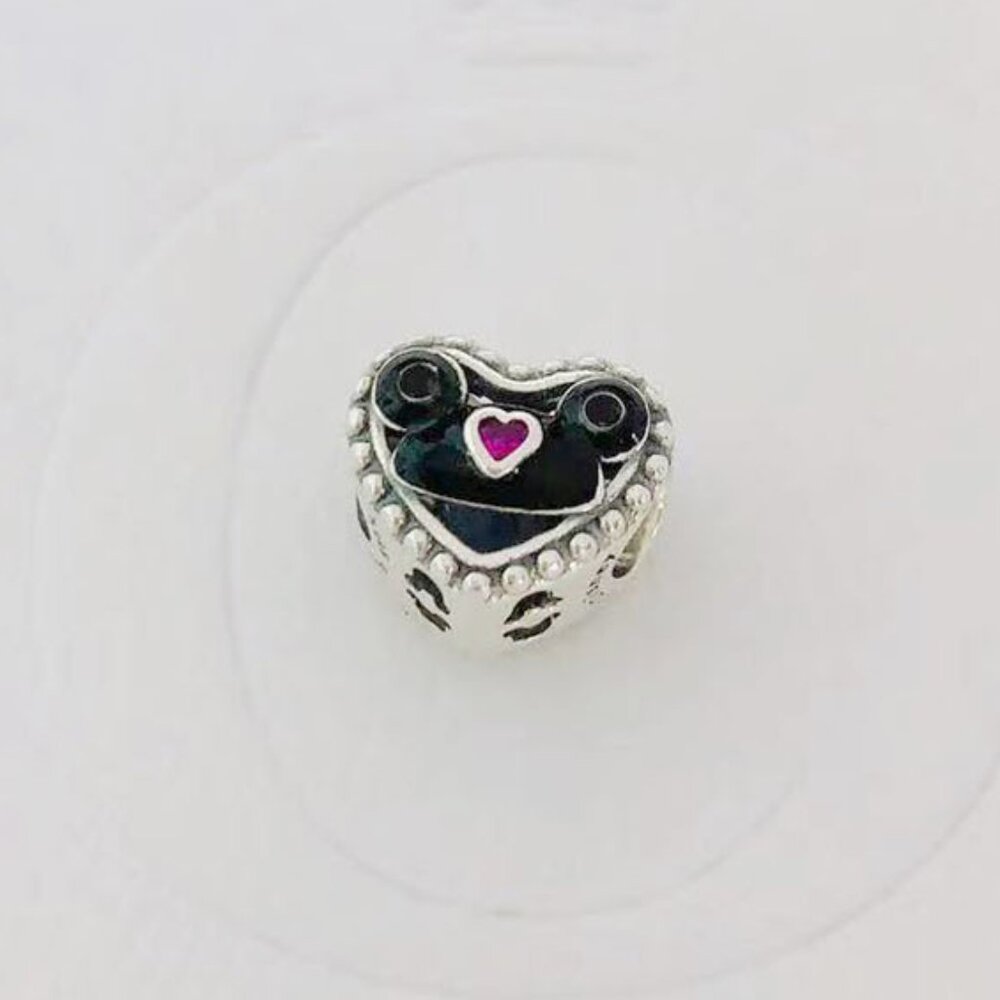 Disney Parks Pandora Mickey Mouse Ear Hat Castle Heart Charm WDW DL New in Box